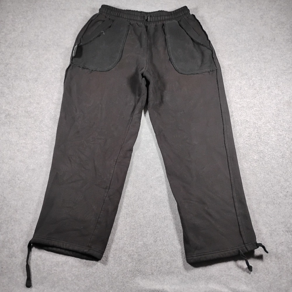 Named Collective Black Organic Cotton Fleece Wide Leg Streetwear Sweatpants M